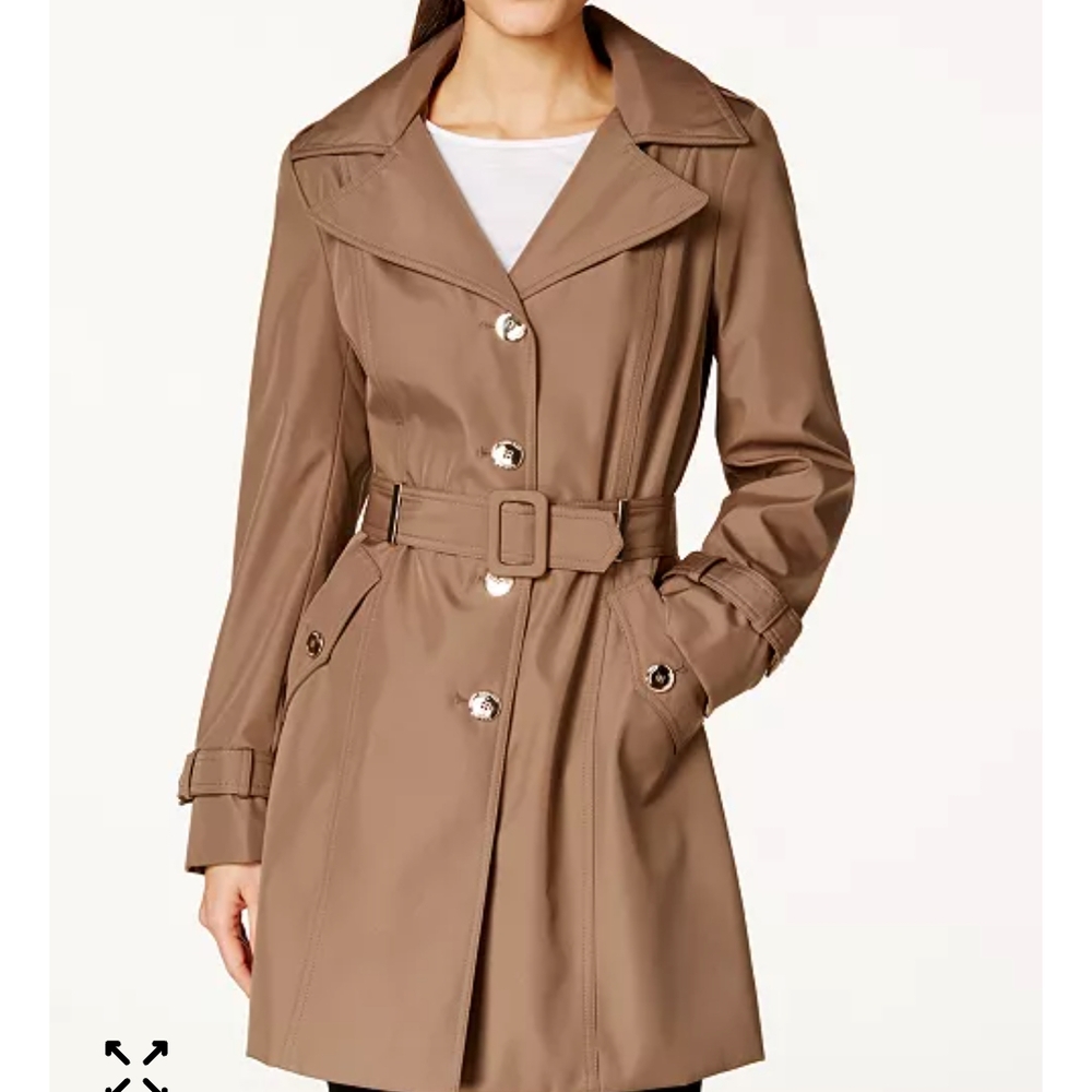 Calvin Klein Water Resistant Classic Belted Trench Coat for Women